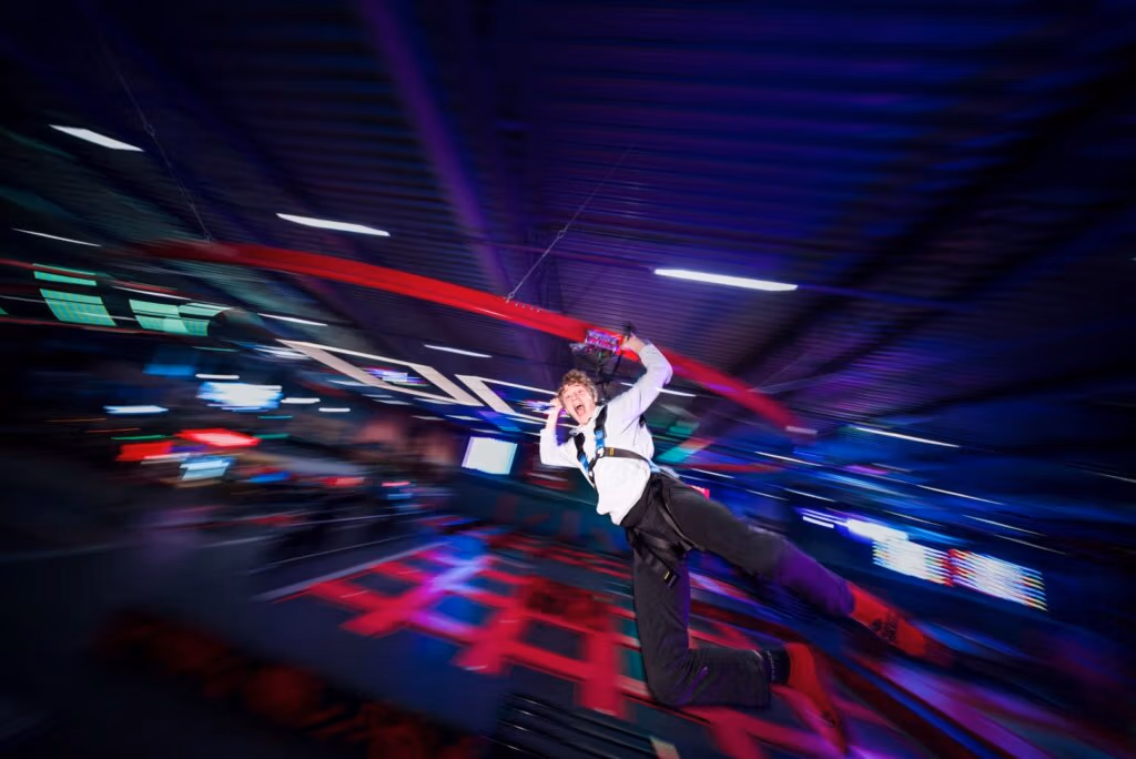 high speed at SkyRider ride in JumpYard