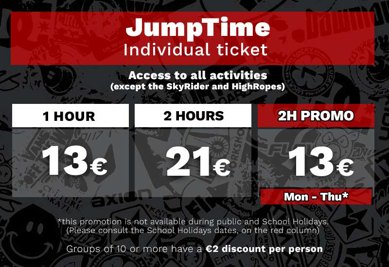 Prices JumpTime JumpYard Barcelona