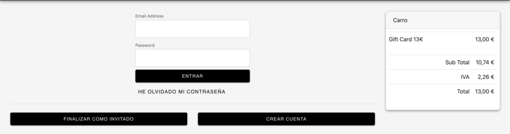 Tutorial Giftcard Paso 2