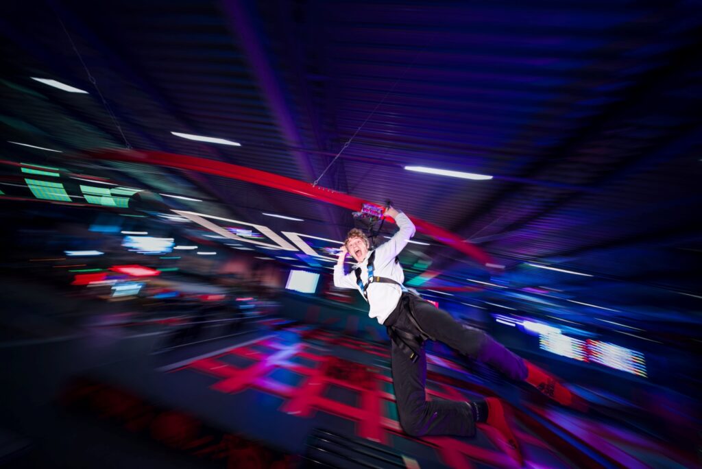 high speed at SkyRider ride in JumpYard Barkarby