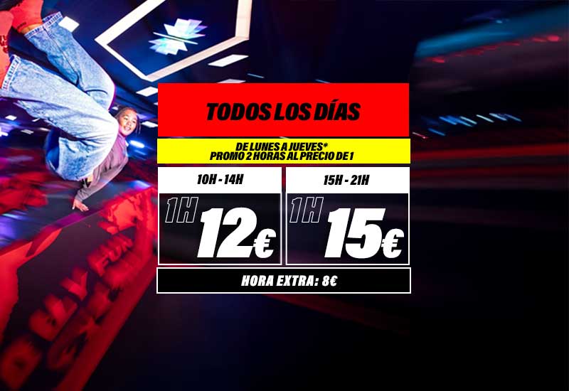 Precios Individual JumpYard Oasiz Madrid