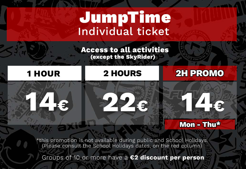 Prices JumpTime JumpYard Barcelona